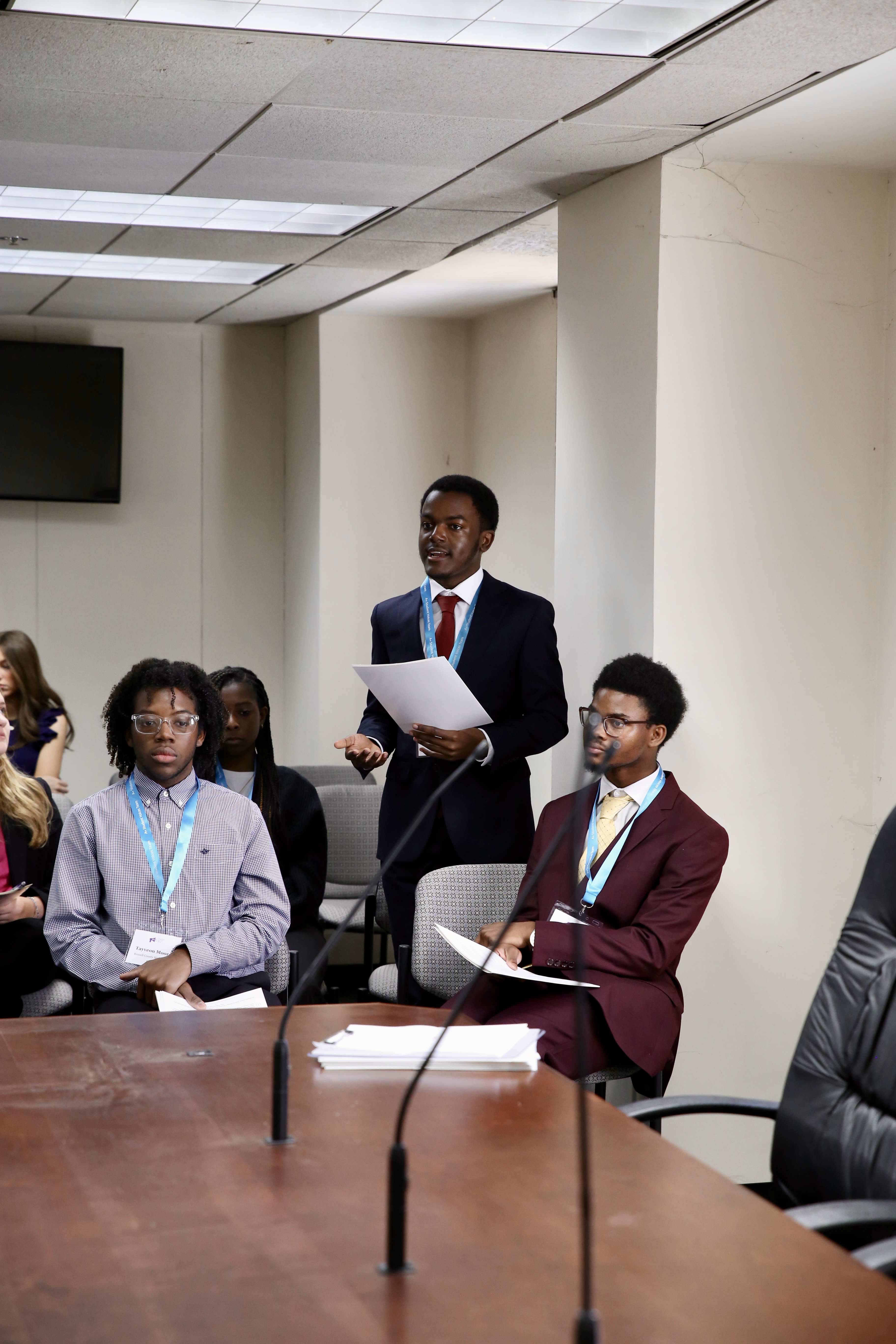 Jahiem Wilcher with A+ Student Voices Team at the Alabama State House